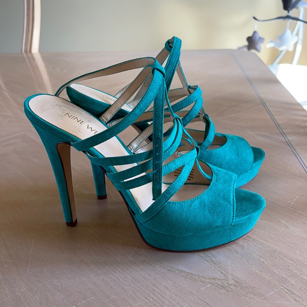 Green high heels by Nine West 7  *FREE Shipping
